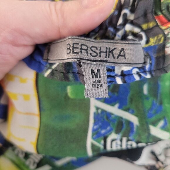 Bershka Mini Pop Art Dress Size M Vibrant Colorful Art To Wear Fashion Statement - Picture 8 of 11